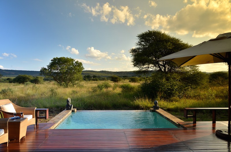 luxury suite with private plunge pool at Mateya safari lodge